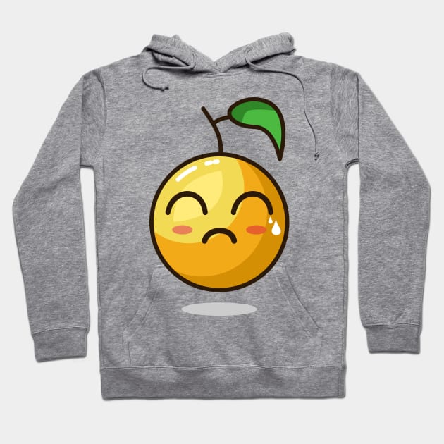 sad emoji orange react Hoodie by Rizkydwi